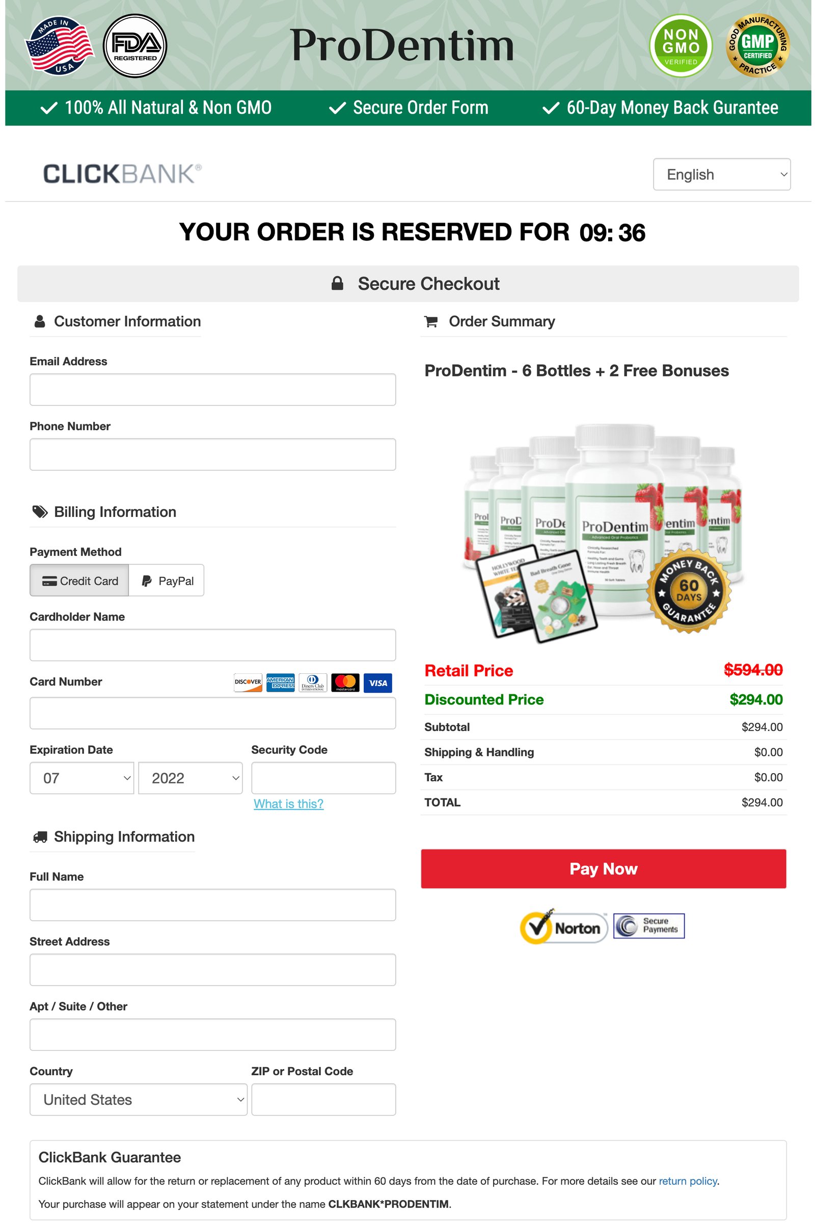 ProDentim.com - Order Page